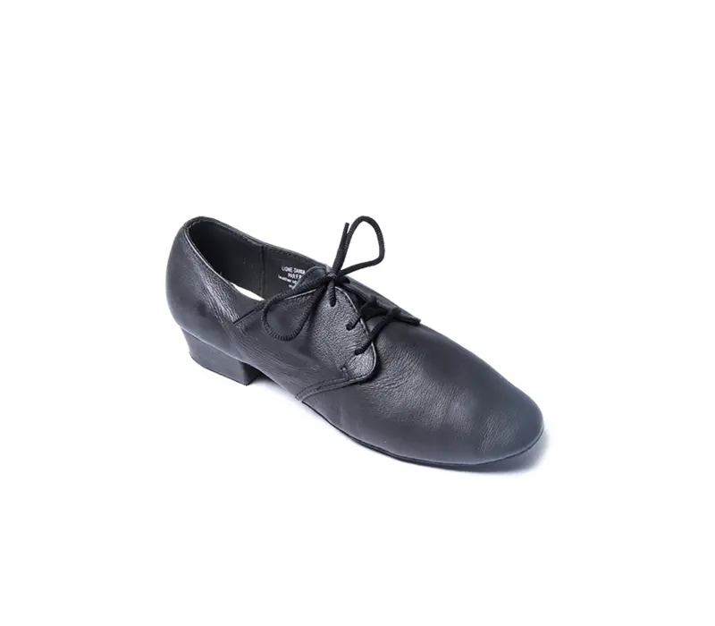 Sansha Cabaret, leather jazz shoes - Black