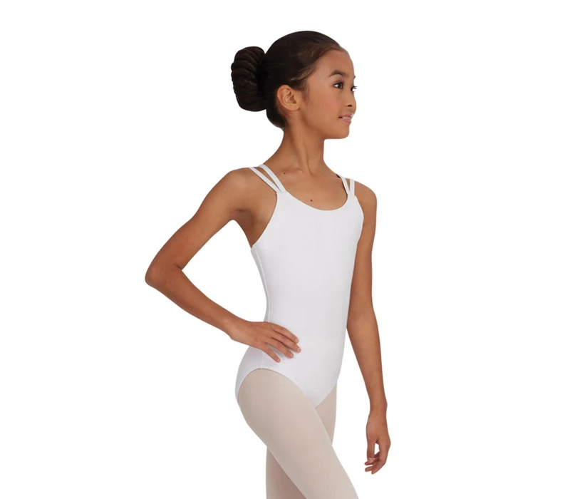 Capezio Double Strap Camisole Leotard CC123, ballet leotard - White