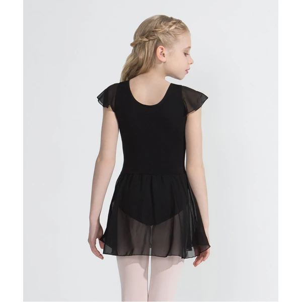 Capezio flutter sleeve dress, leotard with skirt