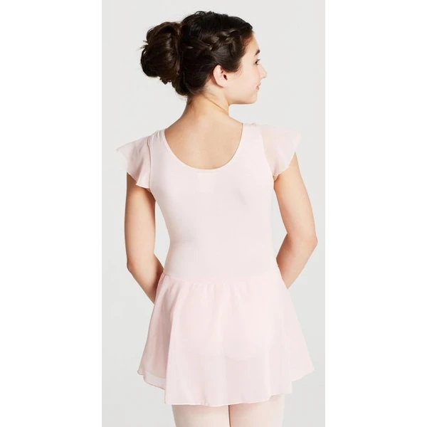 Capezio flutter sleeve dress, leotard with skirt