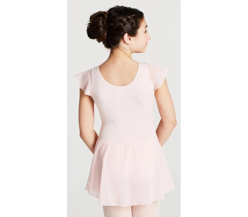 Capezio flutter sleeve dress, leotard with skirt - Pink Capezio