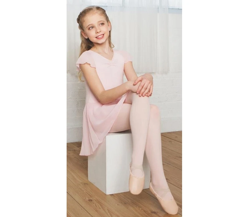 Capezio flutter sleeve dress, leotard with skirt - Pink Capezio