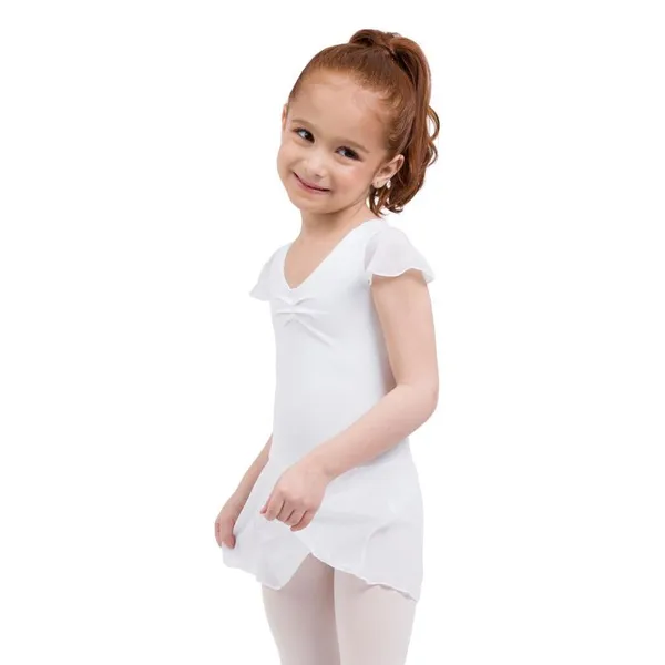 Capezio flutter sleeve dress, leotard with skirt