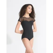 Capezio Meryl Mesh Yoke Short Sleeve, ballet leotard