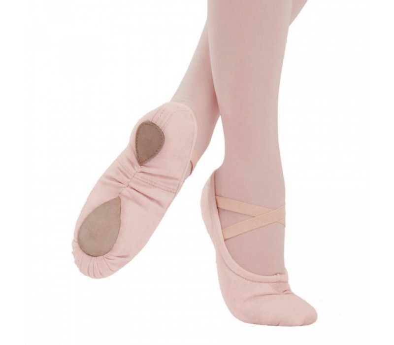 NWT CAPEZIO 2039 SPLIT SOLE BALLET SHOES CANVAS PRO PINK DANCE