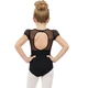 Capezio puff sleeve keyhole back children´s leotard - Black