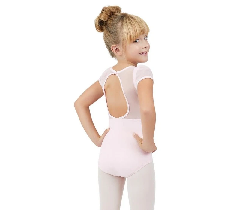 Capezio puff sleeve keyhole back children´s leotard - Pink Capezio