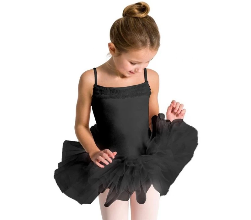 Capezio Ruffle Yoke Tutu Leotard for children - Black