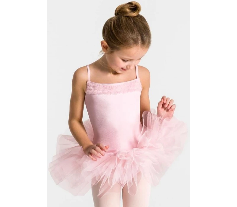 Capezio Ruffle Yoke Tutu Leotard for children - Pink Capezio