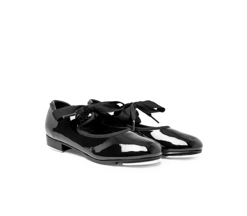 Capezio Shuffle, tap shoes for children - Black patent