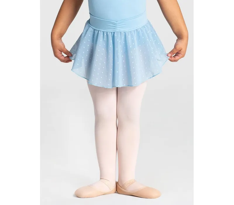 Swiss dot cinch, dotted skirt  - Light blue Capezio