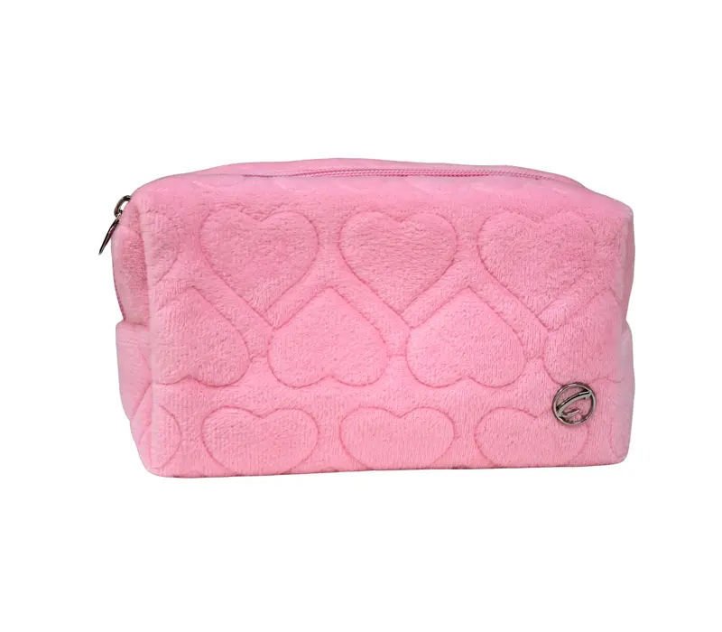 Capezio, Cosmetic Bag with Hearts - Pink