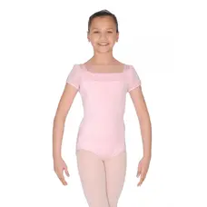 Capezio puff sleeve leotard with glittery shoulders