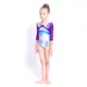 Capezio Gymnastics Arch Back, gymnastics leotard for girls - Capezio Laser lights blue