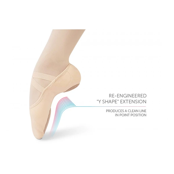 Intrinsic Profile 2.0, elastic ballet slippers for flat feet, adults 