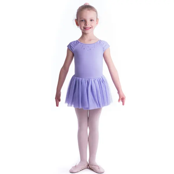 <span style='color: red;'>Out of order</span> Mirella M1538C Flower Burst, children's leotard with a tutu skirt