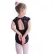 Mirella M1539C Flower burst, children's leotard with short sleeves