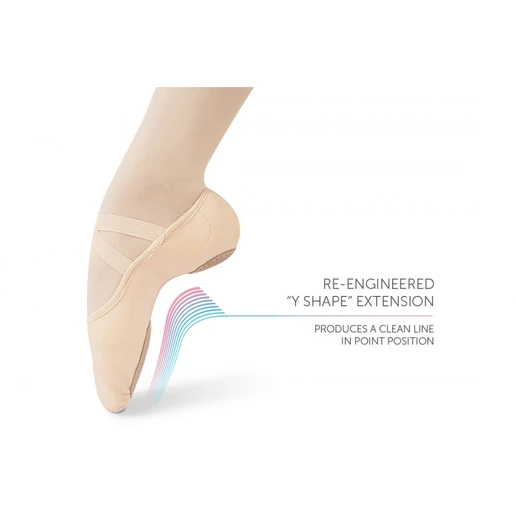 Intrinsic Profile 2.0, elastic ballet slippers for flat feet, adults 