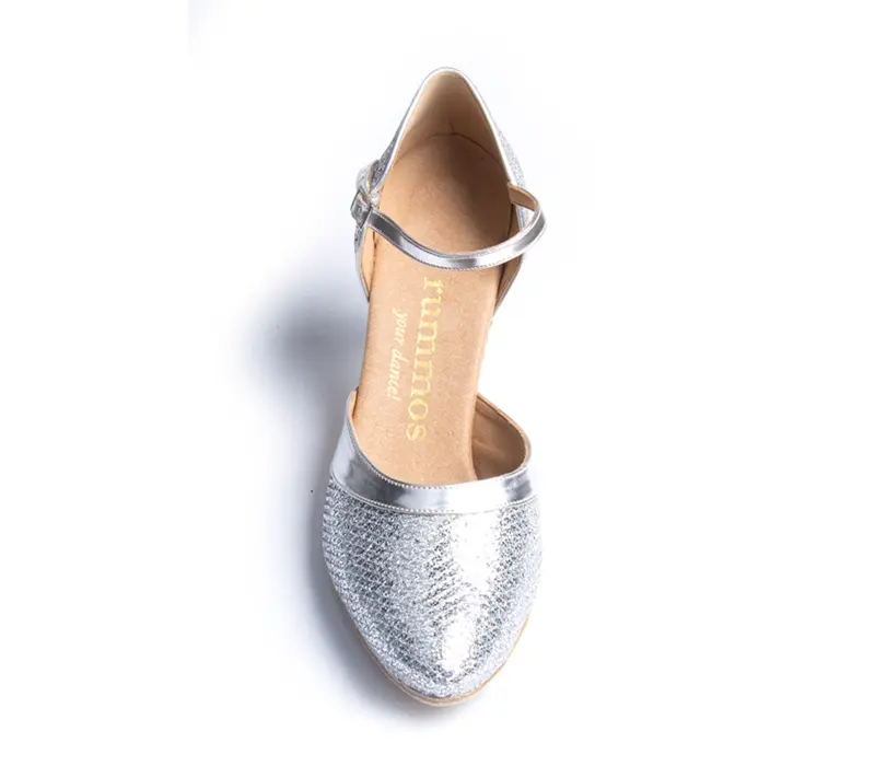 Rummos R407, ballroom dance shoes - Silver leather Rummos