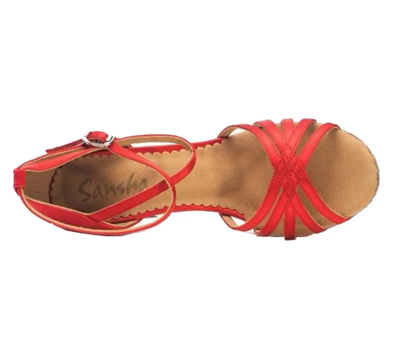 Sansha Alaia, ballroom dance shoes - Red Sansha