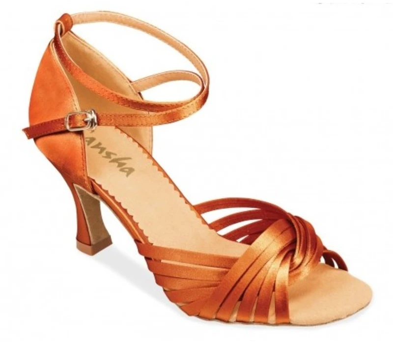 Sansha Ashley, ballroom dance shoes - Dark tan Sansha