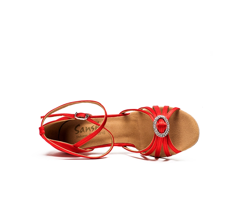 Sansha Dolores, latin dance shoes - Red Sansha