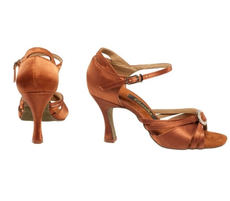 Sansha Margarita, ballroom dance shoes - Dark tan Sansha