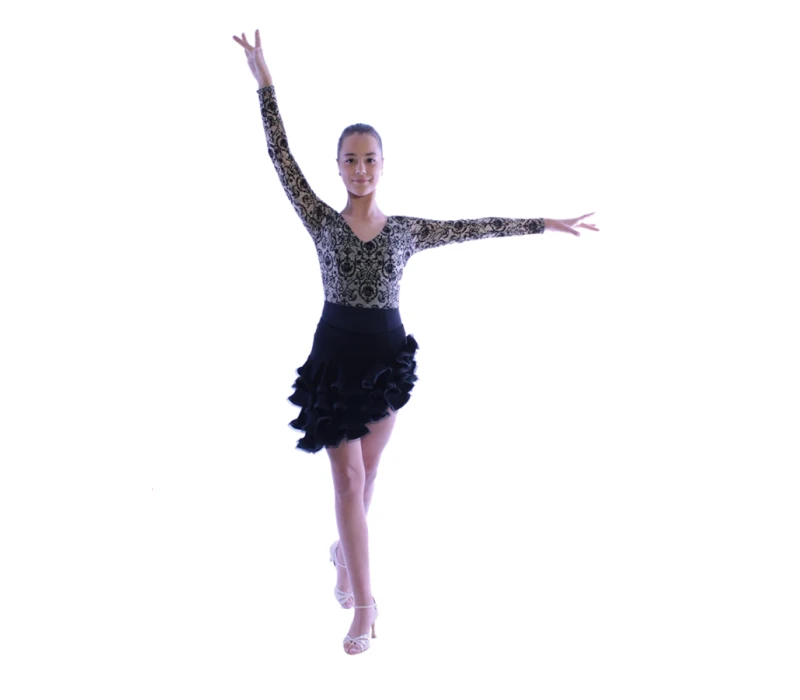 Latino skirt Pro for girls - Orange Latino skirt Pro for girls - Orange