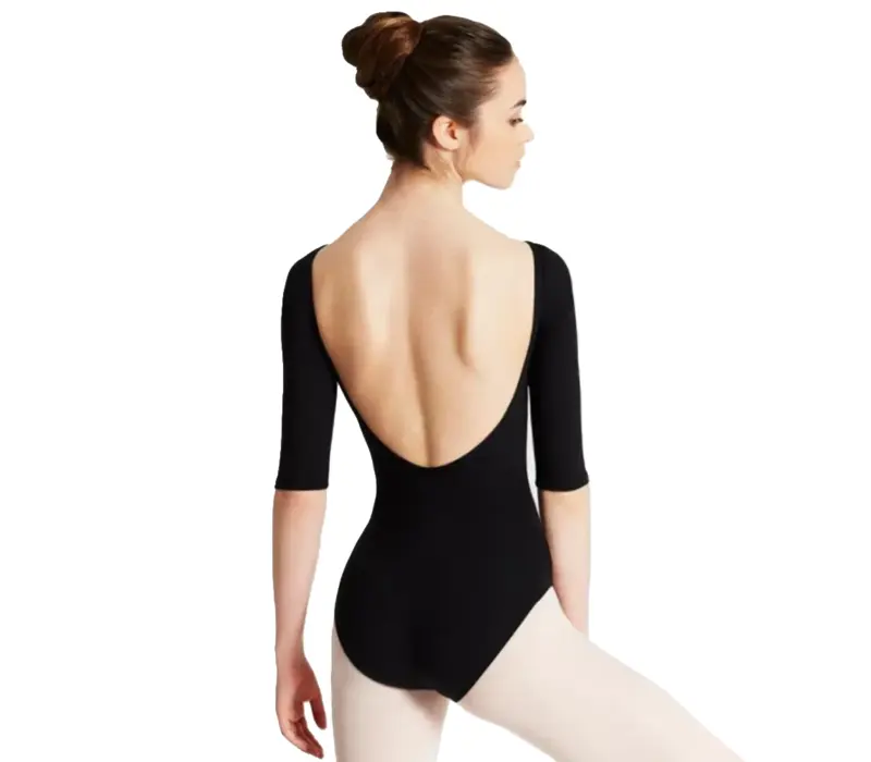 Capezio boatneck 3/4 sleeve leotard - Black