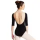 Capezio boatneck 3/4 sleeve leotard - Black