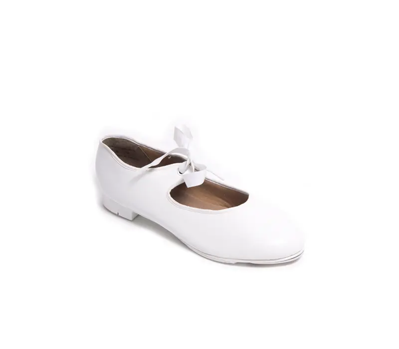 Capezio PU JR. Tyette tap shoes - White