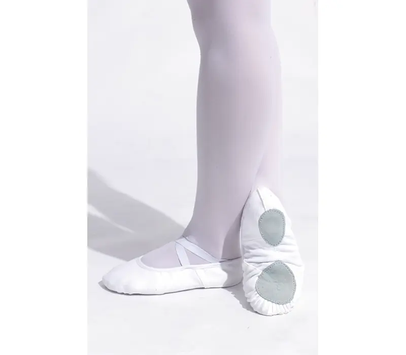 Dansez Vous Vanie L, elastic ballet slippers for men - White