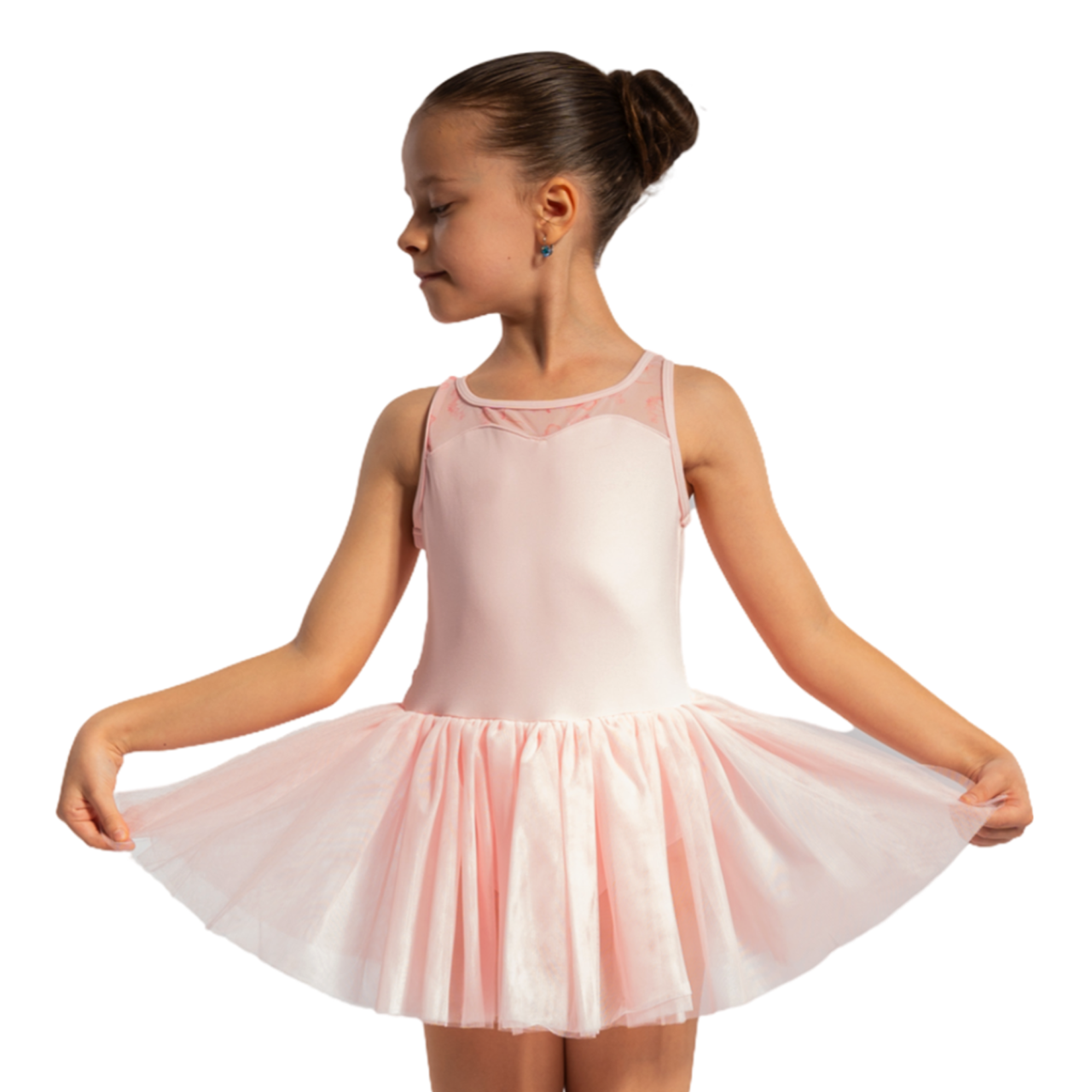 Bloch - Child's Print Front Tank Dress Leotard - Lilac